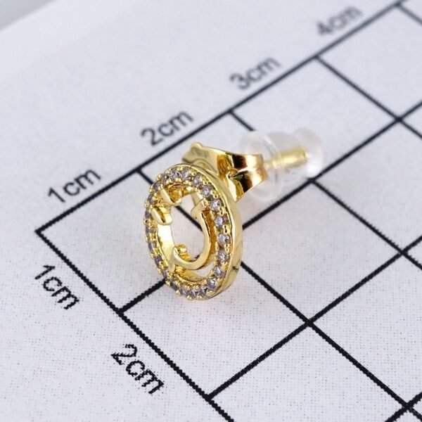 Women Earrings/ Aretes Dama/ Zircon Stone/14K Real Color/Stainless Steel// E1640 - Image 3