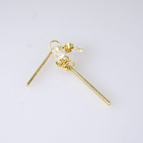 Women Earrings/ Aretes Dama/ Zircon Stone/ 14k Real Color/ Stainless Steel// E1649