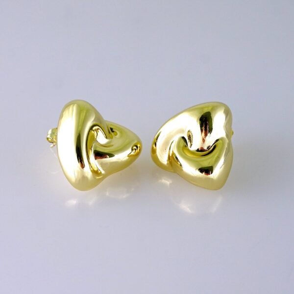 Women Earrings/ Aretes Dama/ Plain/ 14K Real Color/ Stainless Steel// E1657
