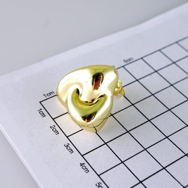 Women Earrings/ Aretes Dama/ Plain/ 14K Real Color/ Stainless Steel// E1657 - Image 3