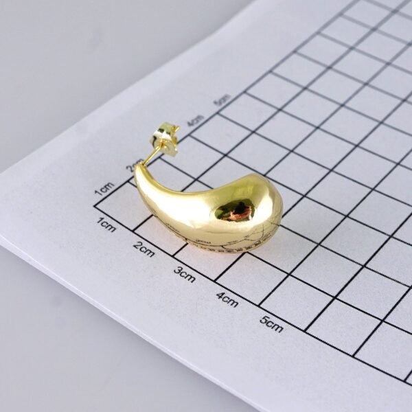 Women Earrings/ Aretes Dama/ Zircon Stone/ 14K Real Color/ Stainless Steel// E1658 - Image 3