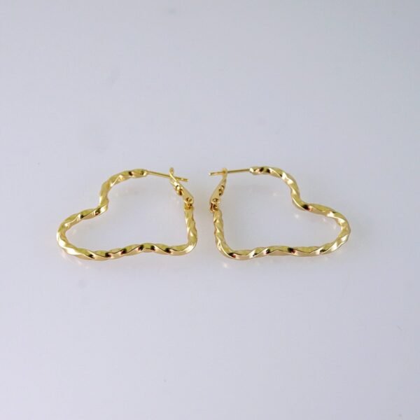 Women Earrings/ Aretes Dama/ Plain/ 14K Real Color/ Stainless Steel// E1659