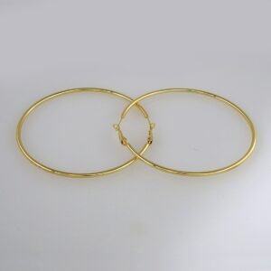 Earrings Woman/ Aretes Dama/  Plain/  14k Real Color// E287