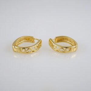 Earrings Woman/ Aretes Dama/   Plain/   14k Real Color// E399