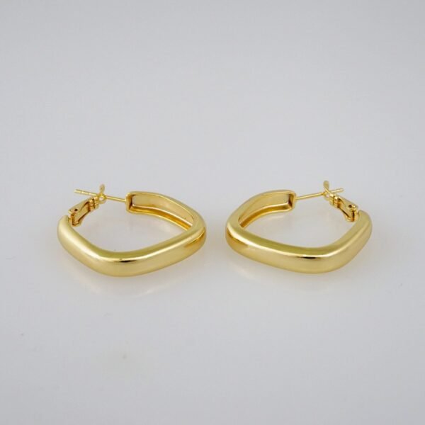 Women Earrings/ Aretes Dama/  Plain/  14k Real Color// E856