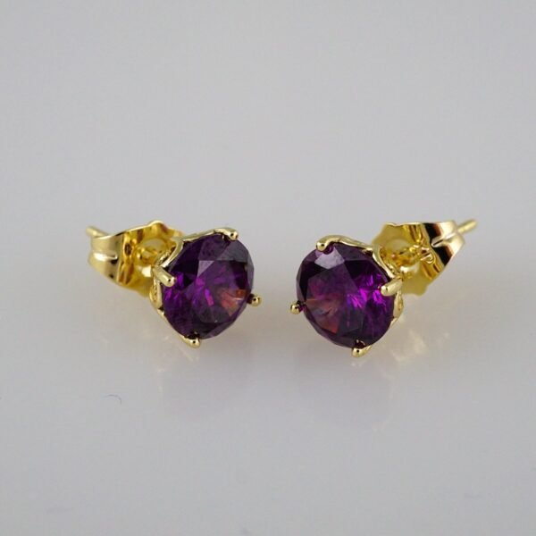 Women Earrings/ Aretes Dama/ Zircon Stone/ 14k Real Color// E434