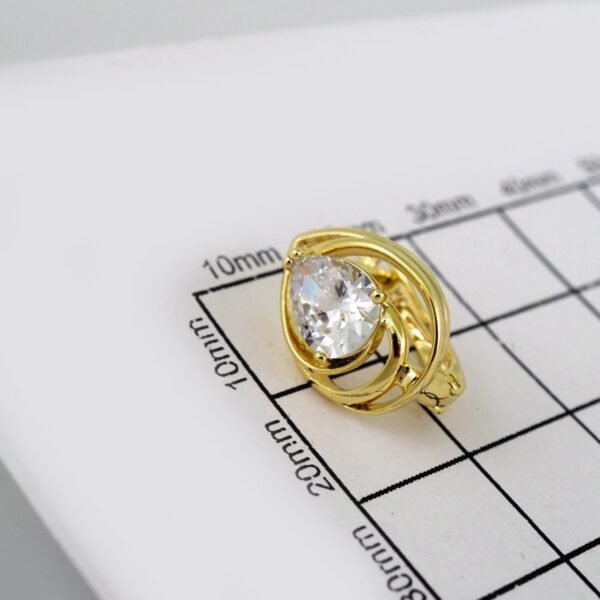 Women Earrings/ Aretes Dama/ Zircon Stone/ 14k Real Color// E452 - Image 3