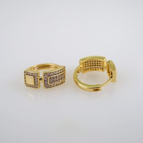 Women Earrings/ Aretes Dama/ Zircon Stone/ 14k Real Color// E457 - Image 2