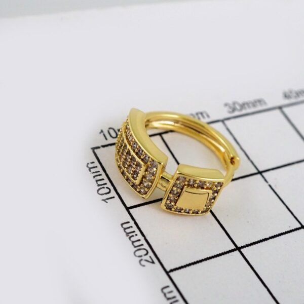 Women Earrings/ Aretes Dama/ Zircon Stone/ 14k Real Color// E457 - Image 3