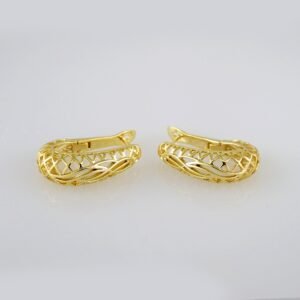 Woman Earrings / Aretes Dama/ Plain/ 14k Real Color// E482