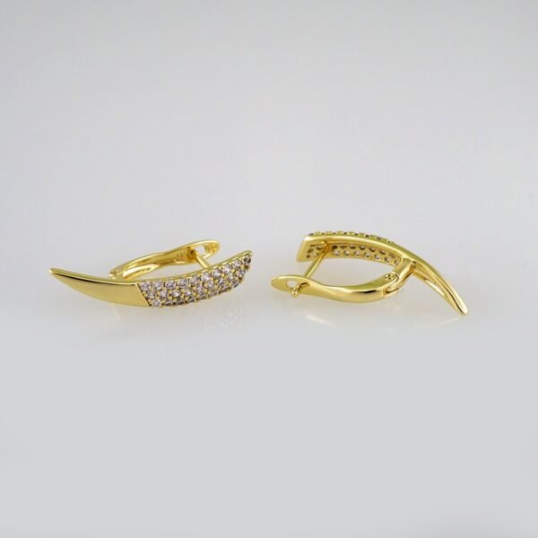 Woman Earrings / Aretes Dama/ Zircon Stone/ 14k Real Color// E483 - Image 2