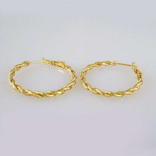 Woman Earrings / Aretes Dama/ Plain/ 14k Real Color// E489