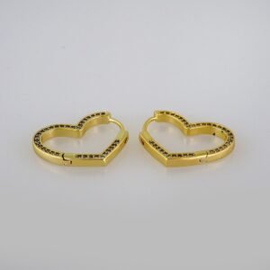 Woman Earrings / Aretes Dama/ Zircon Stone/ 14k Real Color// E493