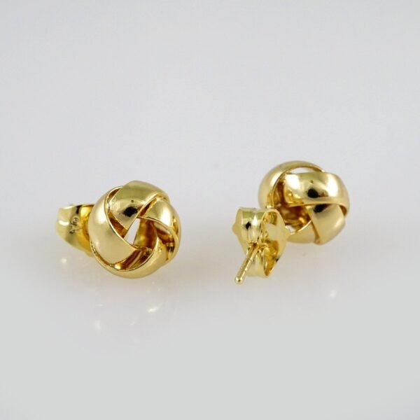 Women Earrings/ Aretes Dama/ Plain/ 14k Real Color// E507 - Image 2