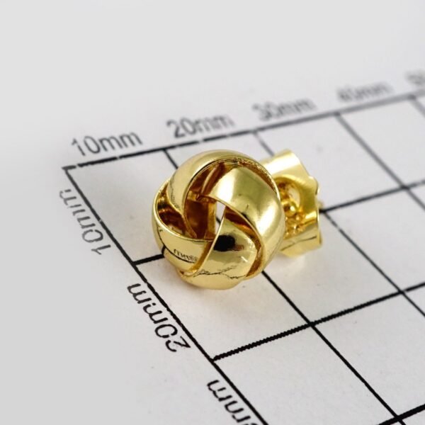 Women Earrings/ Aretes Dama/ Plain/ 14k Real Color// E507 - Image 3