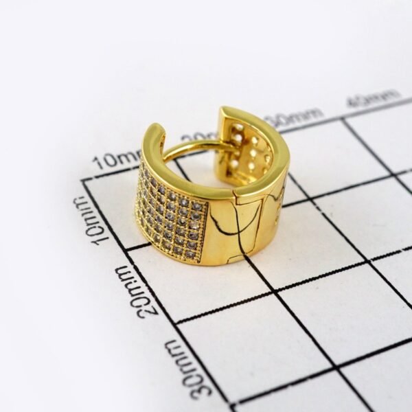 Women Earrings/ Aretes Dama/Zircon Stone/14k Real Color// E512 - Image 3