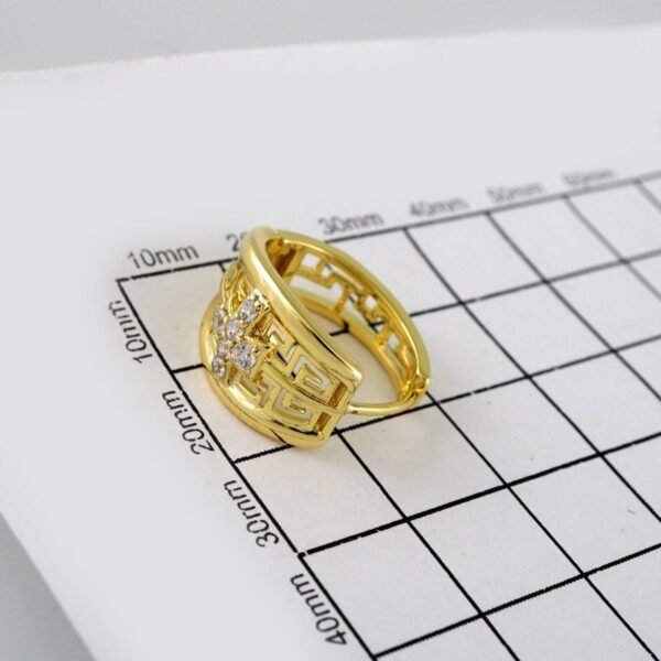 Women Earrings/ Aretes Dama/ Zircon Stone/ 14k Real Color// E537 - Image 3