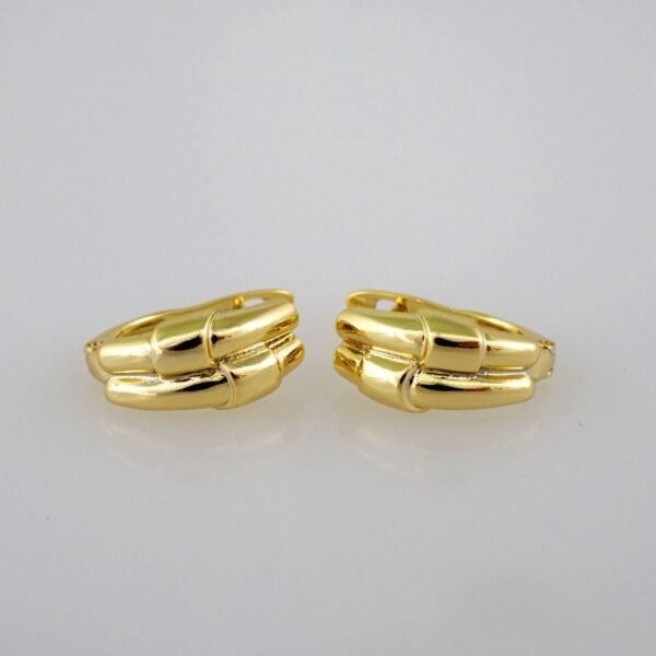 Women Earrings/ Aretes Dama/  Plain/  14k Real Color// E544