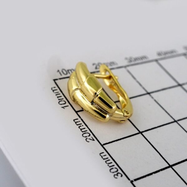 Women Earrings/ Aretes Dama/  Plain/  14k Real Color// E544 - Image 3