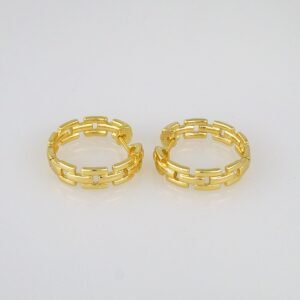 Women Earrings/ Aretes Dama/  Plain/  14k Real Color// E549