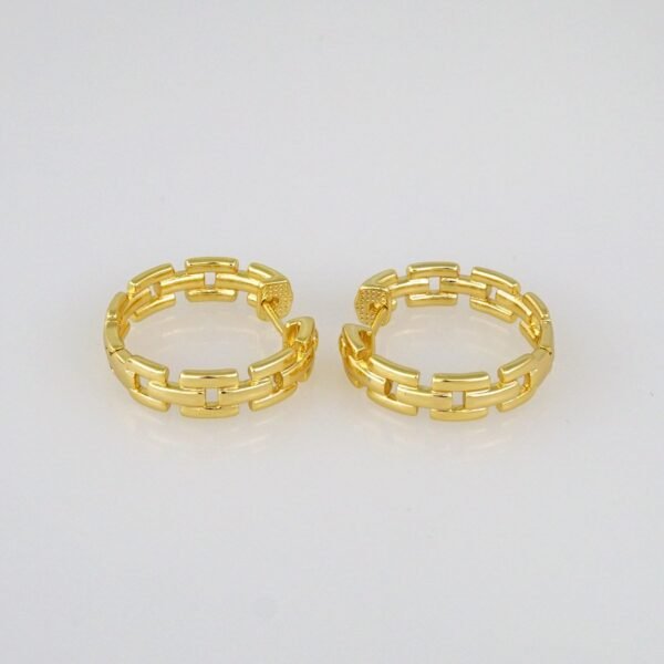 Women Earrings/ Aretes Dama/  Plain/  14k Real Color// E549