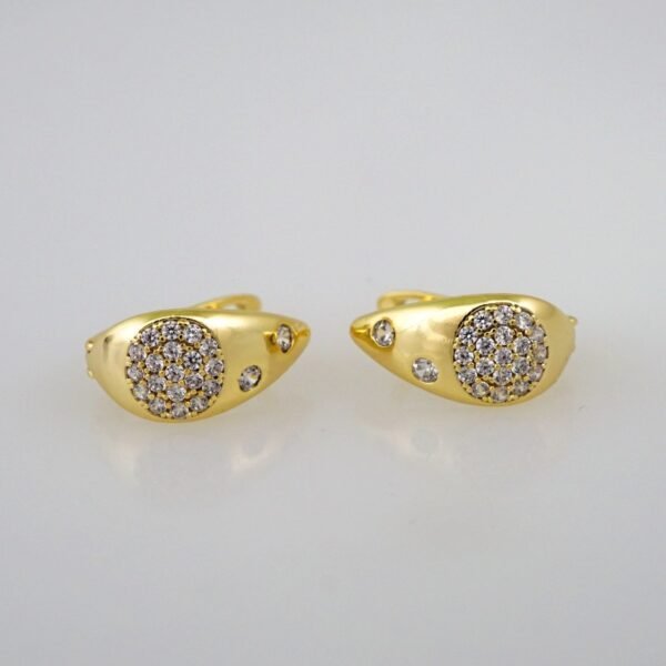 Women Earrings/ Aretes Dama/Zircon Stone/14k Real Color// E551