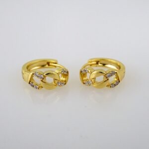 Women Earrings/ Aretes Dama/  Zircon Stone/  14k Real Color// E554