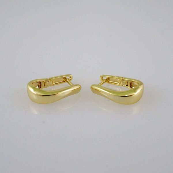 Women Earrings/ Aretes Dama/  Plain/  14k Real Color// E560