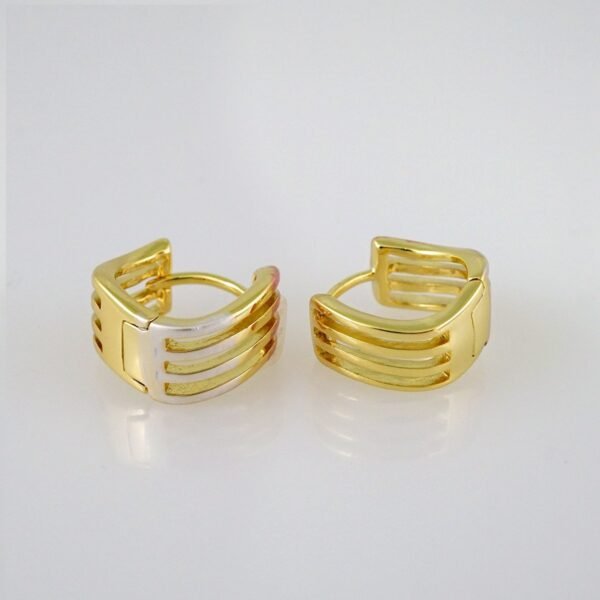 Women Earrings/ Aretes Dama/  Zircon Stone/  14k Real Color// E563 - Image 2
