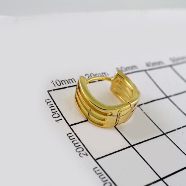 Women Earrings/ Aretes Dama/  Zircon Stone/  14k Real Color// E563 - Image 3