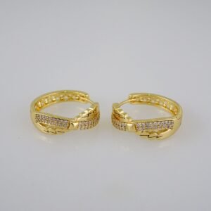Women Earrings/ Aretes Dama/Zircon Stone/14k Real Color// E564