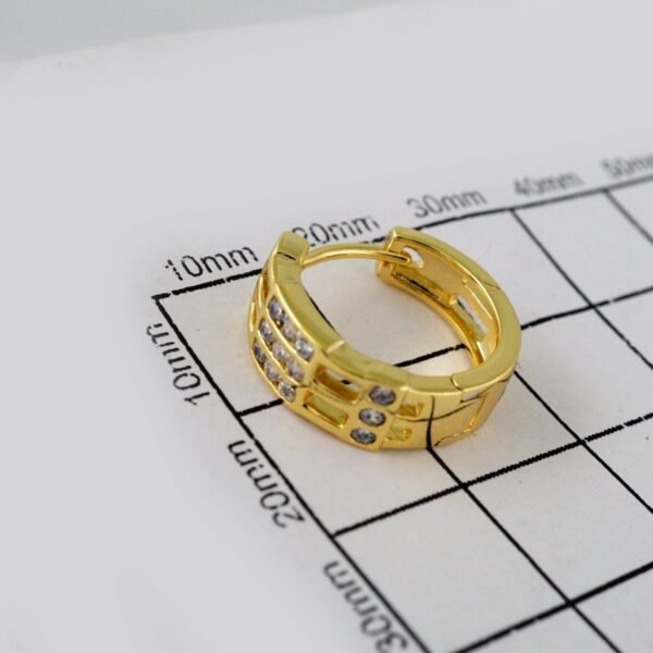 Women Earrings/ Aretes Dama/  Zircon Stone/  14k Real Color// E565 - Image 3