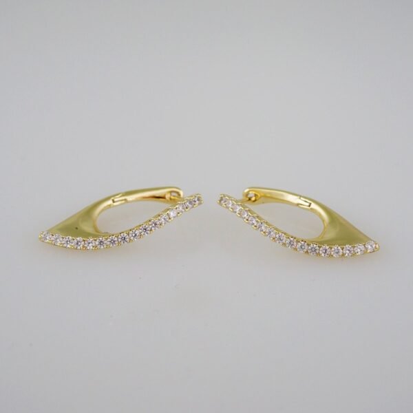 Women Earrings/ Aretes Dama/  Zircon Stone/  14k Real Color// E575