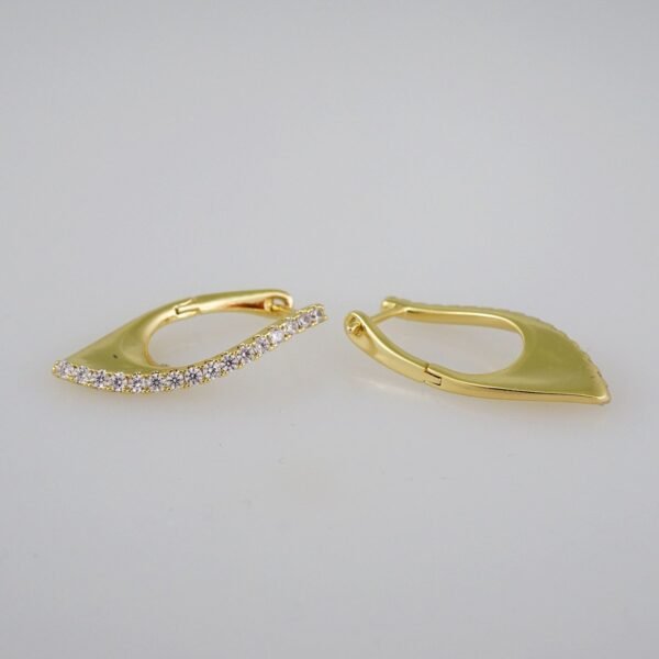 Women Earrings/ Aretes Dama/  Zircon Stone/  14k Real Color// E575 - Image 2