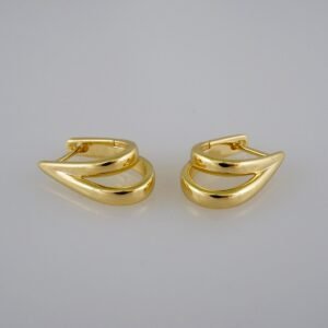 Women Earrings/ Aretes Dama/  Plain/  14k Real Color// E579