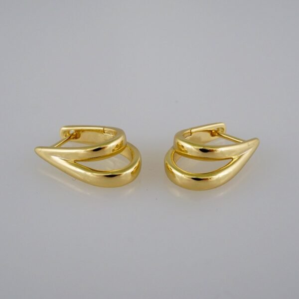 Women Earrings/ Aretes Dama/  Plain/  14k Real Color// E579