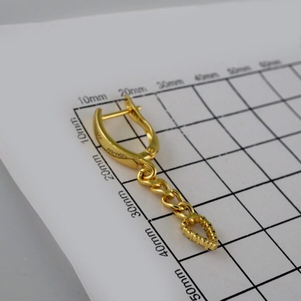 Women Earrings/ Aretes Dama/  Zircon Stone/  14k Real Color// E584 - Image 3