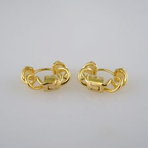 Women Earrings/ Aretes Dama/  Plain/  14k Real Color// E586