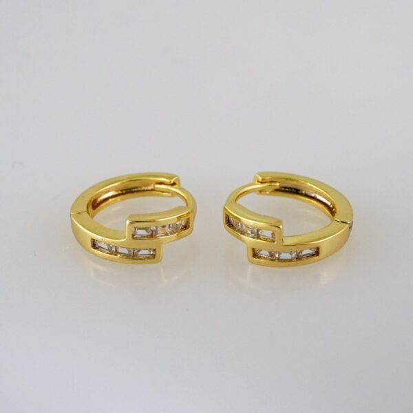 Women Earrings/ Aretes Dama/  Zircon Stone/  14k Real Color// E588