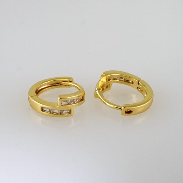 Women Earrings/ Aretes Dama/  Zircon Stone/  14k Real Color// E588 - Image 2