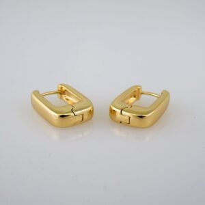 Women Earrings/ Aretes Dama/  Plain/  14k Real Color// E589