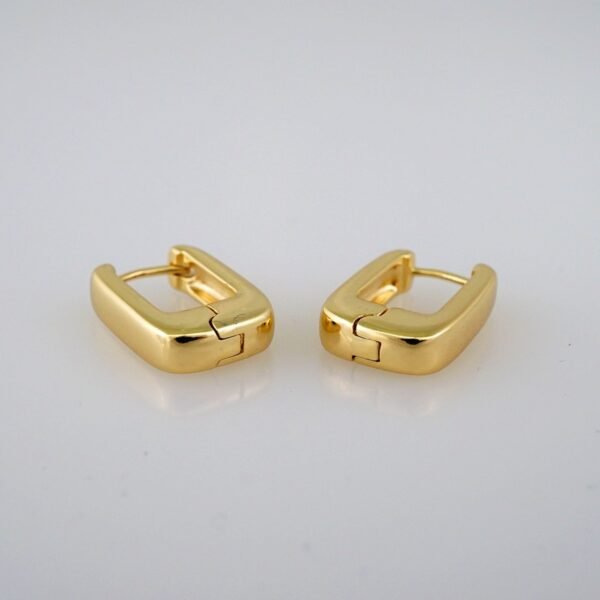 Women Earrings/ Aretes Dama/  Plain/  14k Real Color// E589