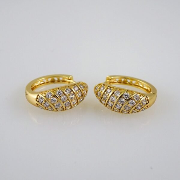 Women Earrings/ Aretes Dama/Zircon Stone/14k Real Color// E593