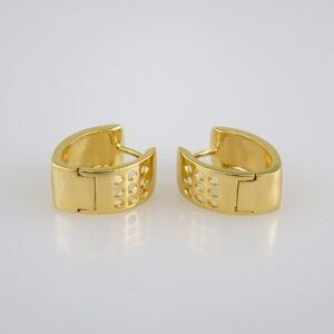 Women Earrings/ Aretes Dama/  Plain/  14k Real Color// E611