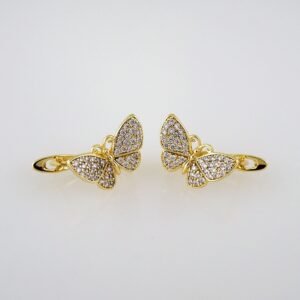 Women Earrings/ Aretes Dama/Zircon Stone/14k Real Color// E624