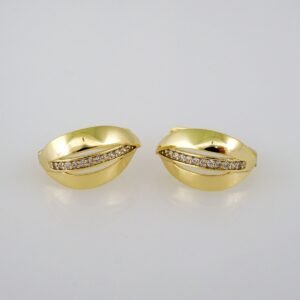 Women Earrings/ Aretes Dama/Zircon Stone/14k Real Color// E625