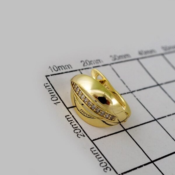 Women Earrings/ Aretes Dama/Zircon Stone/14k Real Color// E625 - Image 3