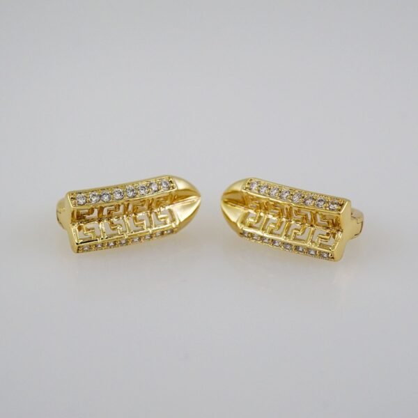 Women Earrings/ Aretes Dama/Zircon Stone/14k Real Color// E630