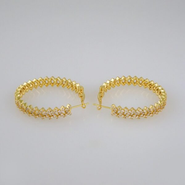 Women Earrings/ Aretes Dama/Zircon Stone/14k Real Color// E664