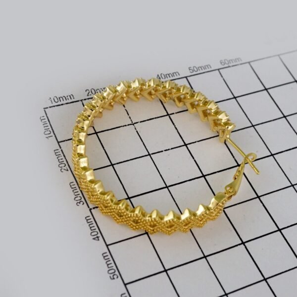 Women Earrings/ Aretes Dama/Zircon Stone/14k Real Color// E664 - Image 3